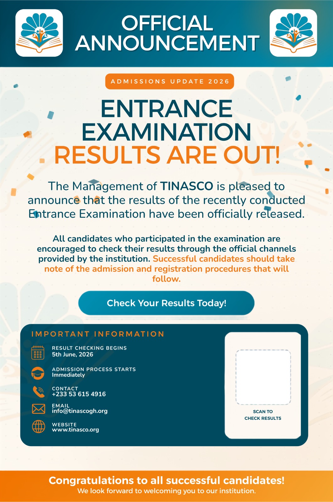 Entrance Exam Poster